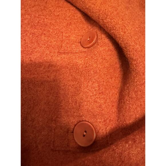 OSKA Boiled Wool Jacket Cardigan SIZE 1 / Small Orange 100% Wool Two Button - Picture 9 of 10
